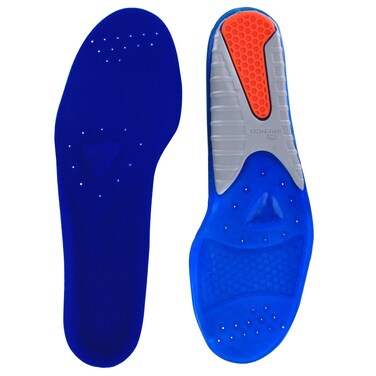 Spenco Gel Comfort Shoe Insole with Cushioning and Support, Blue Women's 9-10.5 /Men's 8-9.5