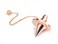 Spinning Top Design Openable Cone Point Copper Metal Pendulum. Healing Dowsing Reiki Pendulum for Divination, Chakra Testing &amp; Spiritual Energy.