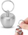 Stainless Steel Keychain Pill Holder, Fruit Pendant Design, Portable Watertight Pillbox Container for Purse or Pocket or Necklace, Mini Portable Stainless Steel Metal Small Medicine Box Sealed Jar