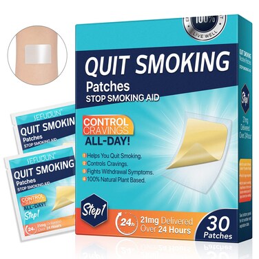 Stop Patches Step 1, 30 Patches Stop Aid, Help Quit Patch, 21mg Delivered Over 24 Hours, Easy to Use &amp; Effective