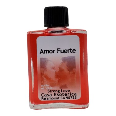 Strong Love Oil (Amor Fuerte Aceite) Spiritual Anointing Oil by CASA ESOTERICA MAGICK SPACE - Intense Romance - Strengthen Bonds &amp; Attract Passionate Love-0.5 FL OZ (1 Pack)
