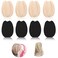 Suede Self Adhesive Tongue Pads for Shoes, Comfort Tongue Pad Padding, Non Slip Tongue Cushion Inserts, Forefoot Cushion Heel Pads Filler for Unisex (Beige and Black, 6 Pair)