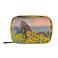 Sunflowers Field Horse Pill Organizer Case Floral Animals 7 Day Travel Pill Box with Zipper Portable Weekly Vitamin Medicine Supplement Holder Pouch Bag