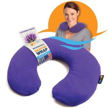 SunnyBay Microwave Heating Pad, Microwavable Heated Neck Pillow for Moist Hot Therapy, Aromatherapy Heated Neck and Shoulder Wrap with Flaxseed and Lavender Filling, FSA HSA Eligible, 2.5 lbs, Purple