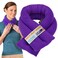 SunnyBay Microwave Heating Pad, Microwavable Moist Heated Neck and Shoulder Wrap, Versatile Weighted Beanbag Cold Pack or Warm Compress for Pain Relief, 26x5 Inches, Purple