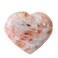 Sunstone Crystal 1 Inch Mini Heart Puff Stone - Pocket Massage Worry Stone for Natural Body Chakra Balancing, Reiki Healing and Crystal Grid
