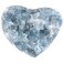 SUNYIK 2.3x2.5x1.5(320-450g) Natural Raw Celestite Crystal Cluster Geode, Irregular Blue Celestite Raw Crystal Mineral Specimens for Reiki Healing Home Office Desktop Decoration, Heart