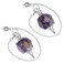 SUNYIK 2PCS Healing Crystal Dowsing Pendulum with Chain, Faceted Chakra Spiritual Pendant Pendulum for Divination Meditation, Purple