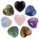 SUNYIK Assorted Crystal Stone Carved Puff Heart Pocket Stone Set, Healing Palm Crystal Set for Christmas, Pack of 8(Mini Size 0.5'')