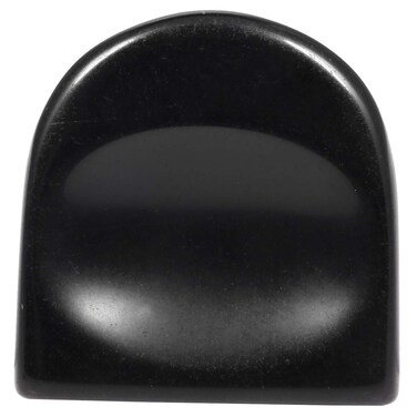 SUNYIK Handcarved Thumb Worry Stone, Polished Palm Pocket Stones Healing Crystals, Half Round, Black Obsidian
