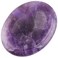 SUNYIK Handcarved Thumb Worry Stone, Polished Palm Pocket Stones Healing Crystals, Oval Amethyst