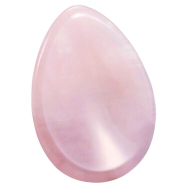 SUNYIK Handcarved Thumb Worry Stone, Polished Palm Pocket Stones Healing Crystals, Teardrop Rose Quartz