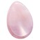 SUNYIK Handcarved Thumb Worry Stone, Polished Palm Pocket Stones Healing Crystals, Teardrop Rose Quartz