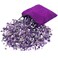 SUNYIK Natural Amethyst Tumbled Chip Stone, Third Eye Chakra Crystal Pillow for Healing Reiki, Sphere Sculpture Figurine Point Display Stand