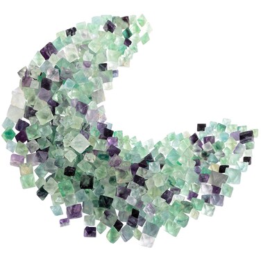 SUNYIK Natural Fluorite Rough Stone,Rhombus Crystal Quartz Point for Tumbling,Cabbing, 0.1-0.3 inch,0.5pound (About 230 gram)