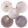 SUNYIK Natural Light Table Agate Slice Set, Round Polished Stone Geode Drusy Healing Crystal Slab Cards, Pack of 5, 1.7"-2.3" in Length