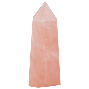 SUNYIK Natural Rose Quartz Figurine Gemstone Self Standing 6 Facet Single Point Healing Chakra, 2.5"-3.5