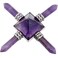SUNYIK Stone Pyramid Energy Generator, Healing Crystal Point Four Directions Decoration for Reiki Balancing Meditation, Amethyst