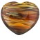 SUNYIK Volcano Cherry Quartz Carved Puff Heart Pocket Stone,Healing Palm Crystal Pack of 1(1.6")