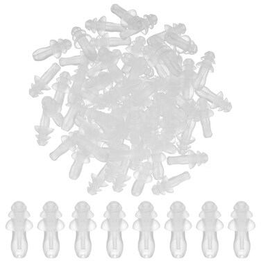 SUPVOX 40pcs Silicone Earplugs Soft Ear Protection Ear Plugs Water-Proof Ear Plugs Noise Reducing Ear Plugs (Transparent)