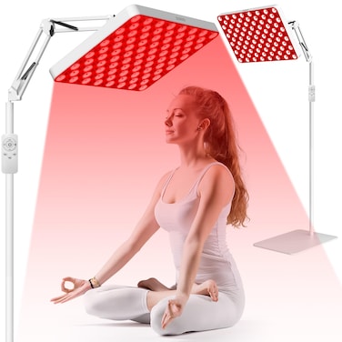 SUXIO Red Lights Therapy for Face &amp; Body, 165 LED Light Therapy Lamp, Red Light Therapy Panel with Remote, Deep 660nm - 820nm Near Infrared Light Therapy for Body Skin Care at Home