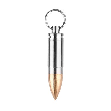 SW801 Keychain Pill Holder, Portable Brass and Titanium Waterproof Pill Box Container for Purse or Pocket or Necklace, Mini EDC Pill Case for Outdoor Travel.