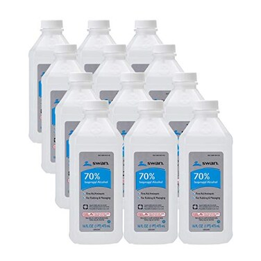 Swan 70 Isopropyl Alcohol First Aid Antiseptic, Clear, 192 Fl Oz