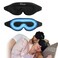 TheraICE Sleep Mask + Cooling Gel Relief - Sleep Eye Mask Blackout Blindfold Cold - 3D Contoured Relaxing No Pressure Eye Cover to Block Light for Comfortable Soothing Night Sleeping/Men &amp; Women