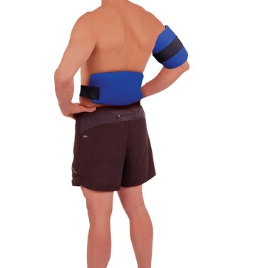 Theramed Ice Pack for Injuries - Gel Ice Pack Reusable with Straps - for Back Pain, Neck Pain, Knees, Ankles Elbows, Medium, 11" x 6