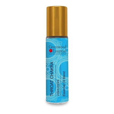 Throat Chakra (Vishuddha) Oil - Ideal for Meditation, Purification, Yoga, Chakra Alignment, Relaxation, Healing &amp; Rituals, 8ml (0.27 oz)