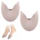 Toe Pouches Pads 1 Pair Ballet Dance Pointe Pad Protects Toes Half Cushions Ballet Shoes Toe Covers Sponge Dancer Soft Elastic Pointe Toe Caps for Women Girls Dance Protector Forefoot