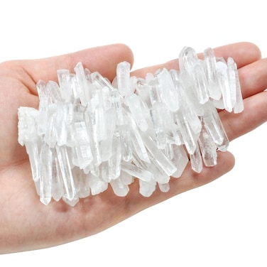 Top Plaza 0.44lb Clear Quartz Crystal Bulk Irregular Shape Rough Crystal Stones Points 0.39-1.18'' Raw Natural Gemstones for Meditation Yoga Reiki Balancing
