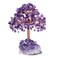 Top Plaza Amethyst Crystals Tree Healing Crystal Stones Wrapped on Natural Raw Amethyst Cluster Base Copper Money Tree Decor Home Indoor Office Desk Decoration