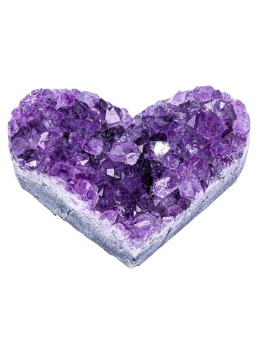 Top Plaza Natural Amethyst Crystal Gemstones Heart Amethyst Raw Cluster Geode Purple Stones Energy Balance Healing Crystal Decor 1.97"-2.36