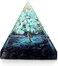 Tree of Life Turquoise Crystal Stone with Blue Sandstone Quartz Orgone Pyramid Reiki Charged for Protection Crystal Healing Meditation Energy Orgonite Pyramid