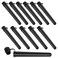 Tube Vials, 12 Pcs Doob Tubes, Vial Holder, Plastic Joint Holder Case, Premium Air Tight Smell Proof Tubes Case, Waterproof Storage Tube Container for Outdoor Use (Black)