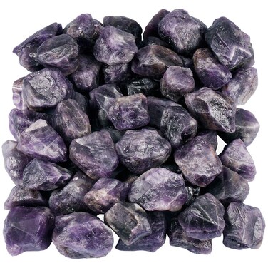 TUMBEELLUWA Natural Crystals Raw Rough Stone for Tumbling, Cabbing, Polishing, Cutting, Wire Wrapping, Wicca and Reiki Crystal Healing,Amethyst