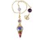 TUMBEELLUWA Orgone Crystal Point Pendulum for Divination Dowsing Chakra Reiki Balancing, Healing Crystals Stone Pendant with Yoga Charms