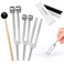 Tuning Forks for Healing Set (128HZ, 256HZ, 512HZ),Tuning Fork with Reflex Hammer 3-Piece Tuning Forks Perfect for Healing, Chakra, Sound Therapy, Keep Body, Mind and Spirit in Perfect Harmony