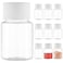 ULTECHNOVO Small Clear Plastic Medicine Bottle, Mini Clear Empty Reagent Bottle for Liquid Powder (10 pcs, 30ml)
