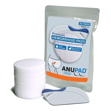Ultimate No Mess Hemorrhoid Pads for Fast Relief - Premium Pads for Use with Cream for Itching and Bleeding - Includes Tuck-it Applicator to Prevent Mess On Your Hands and Underwear