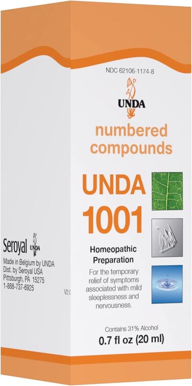 UNDA 1001 Numbered Compounds   Homeopathic Preparation   0.7 fl. oz.