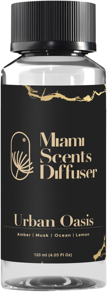 Urban Oasis Scent Inspired by Waldorf Astoria Hotel 4 Fl Oz - 120 ml Essential Oils Aroma for Home Office Diffuser Luxury Fragance Refill Aromatherapy Natural Fresh Blend of Amber Musk Ocean and Lemon
