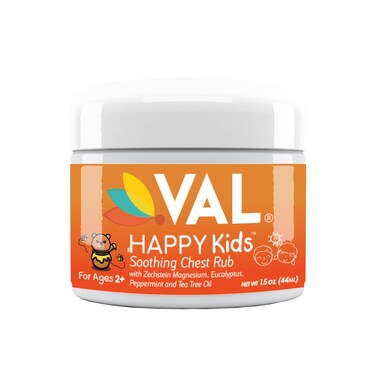 VAL Chest Rub for Kids   Soothing Vapor Balm with Zechstein Magnesium   Eucalyptus, Peppermint &amp; Tea Tree Oil   Petroleum-Free &amp; Non-GMO   Comfort for Stuffy Noses &amp; Relaxation   1.5 oz