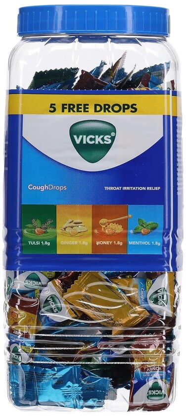 Vicks V Throat Cough Drops - 175 Count (Menthol/Ginger/Honey)