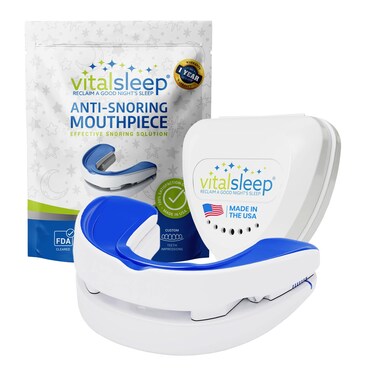 VitalSleep Anti Snoring Mouthpiece, Men's Size Adjustable Snore Mouth Guard for Better Sleep, Comfortable &amp; Effective FDA-Cleared Snoring Device, Made in The USA