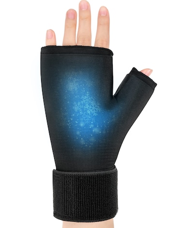 Wearable Thumb Wrist Ice Pack-Hot Cold Therapy Hand Finger Ice Pack, Reusable Adjustable Strap for Injuries,Carpal Tunnel,Arthritis, Swelling &amp; Bruises, Tendonitis