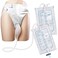 Wearable Urine Collector Set with Silicone Catching Capsule, 1.2M Flexible Catheter, Comfortable Cotton Pants, 1000ml &amp; 2000ml Collection Bags for Men White