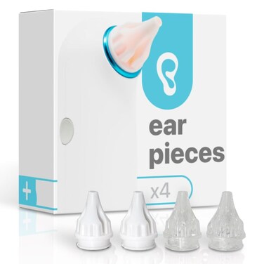 Whisper Ear Pieces   USA   4 Replacement Ear Pieces for The Whisper Ear Dryer + Storage Case   Combat Annoying Swimmers Ear &amp; Remove Stuck Water from Ears with Warm Gentle Air