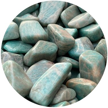 WHOLESALE Amazonite Tumbled Stones, Polished Amazonite Gemstone, Amazonite Polished Rocks (Amazonite, 0.25 Pound)